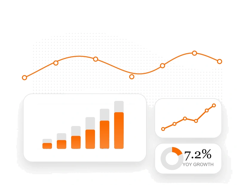 Global connectivity market data and growth analysis illustration